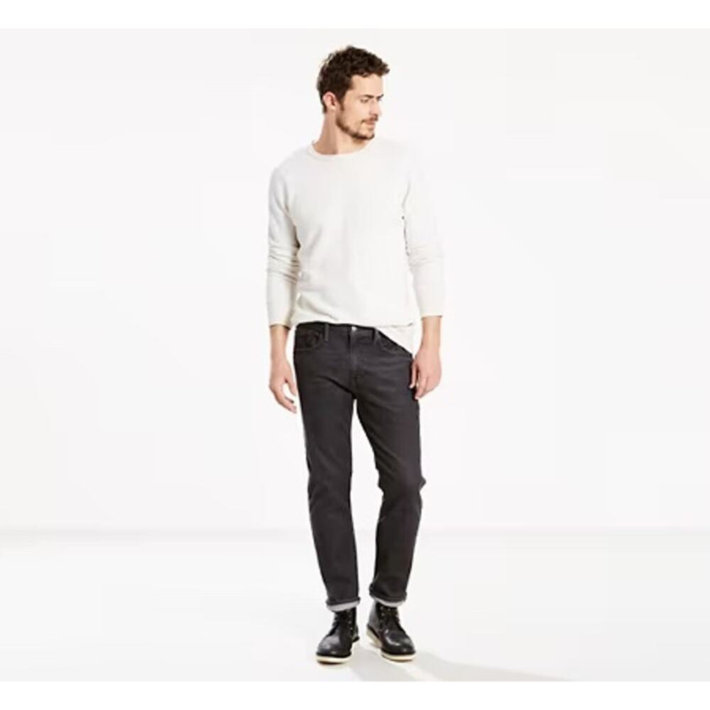LEVI’S® Men’s 502™ REGULAR TAPER FIT STRETCH JEANS BLACK 36 x 30